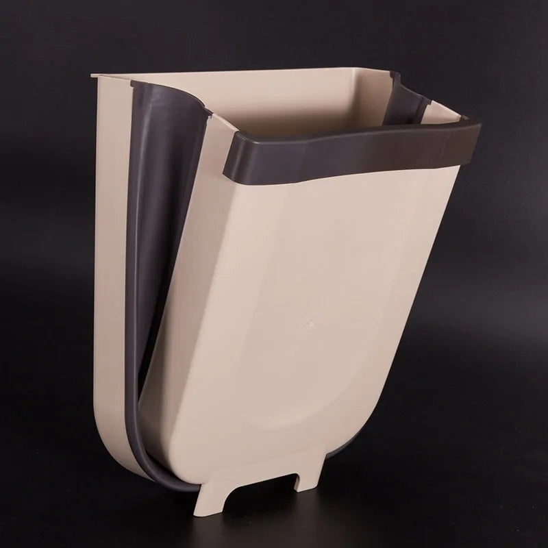 Door Hanging Folding Trash Bin