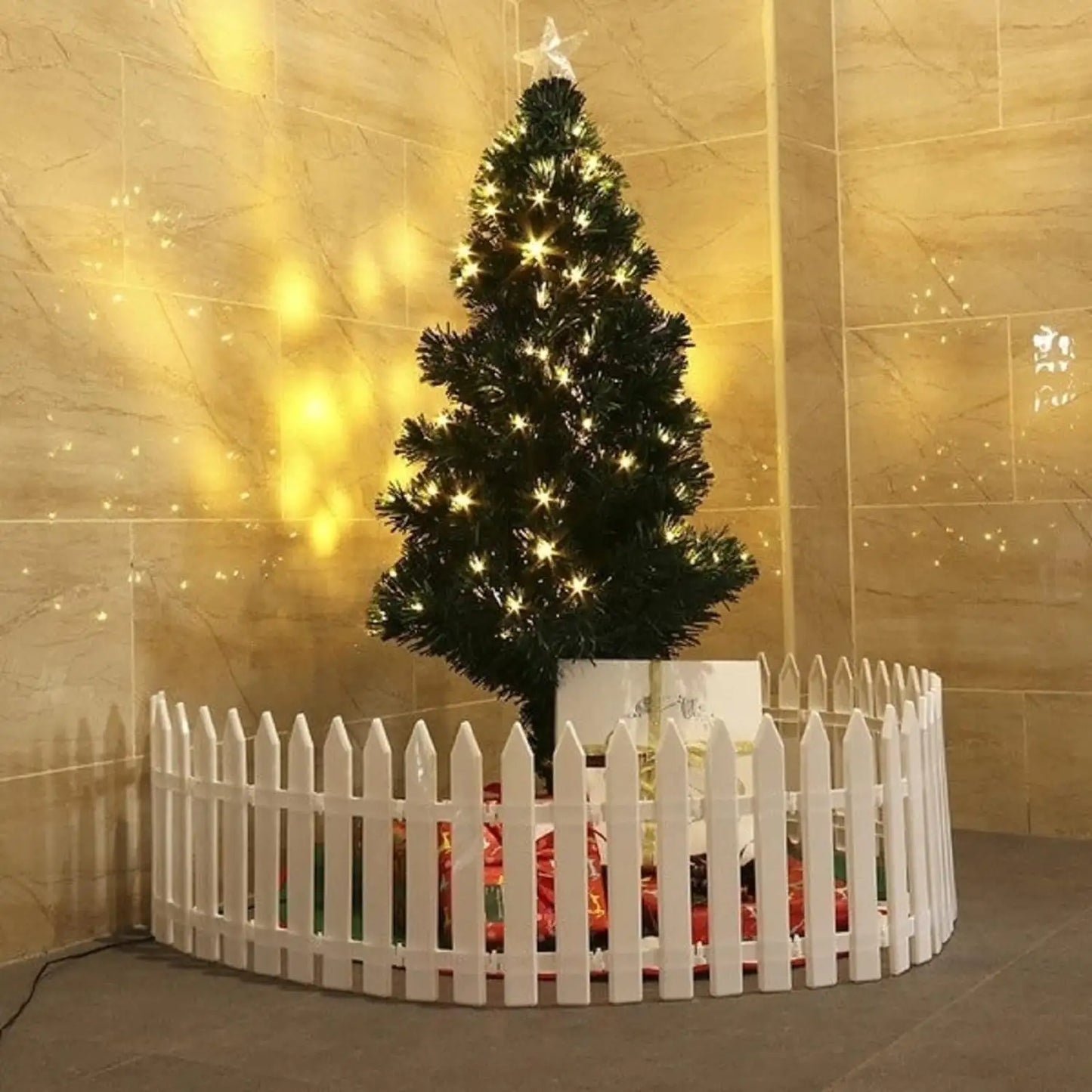 Christmas White Fence For Home Decor